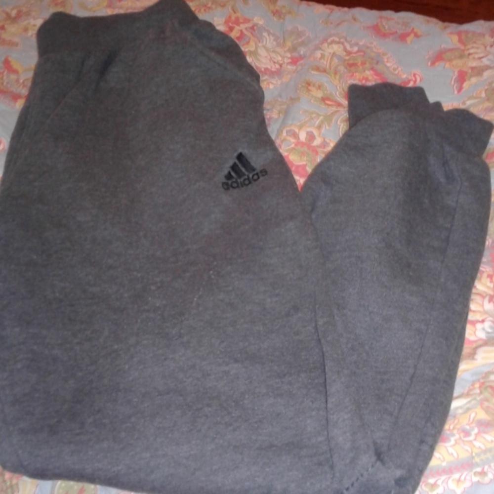 Boys gray Adidas joggers size 14/16